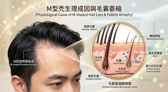 M型禿會恢復嗎？專業醫師解析：結合國際期刊實證的複合式生髮關鍵