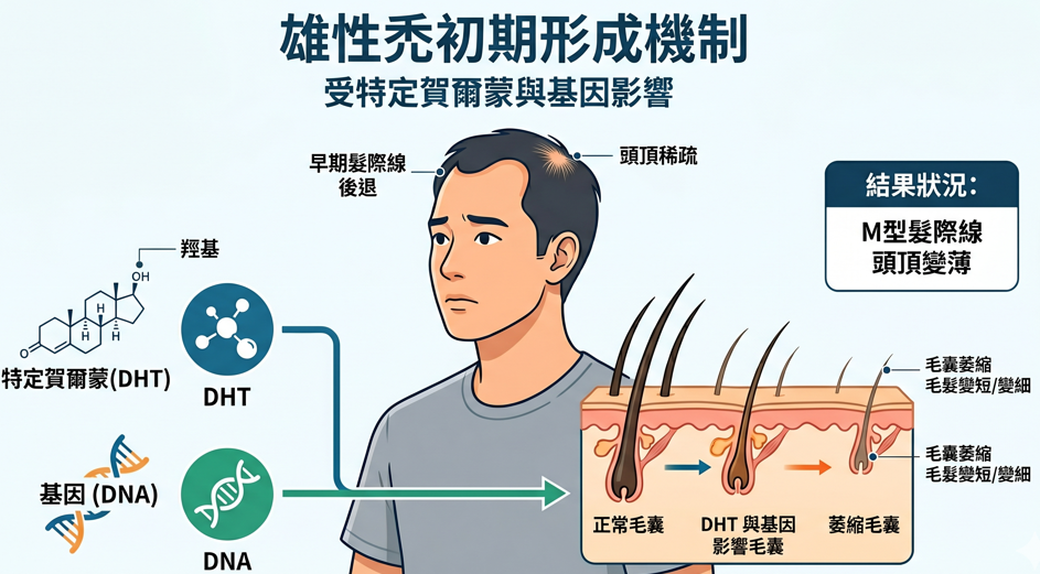 禿頭年輕化，20歲少年禿「靠這招」挽救還來得及！