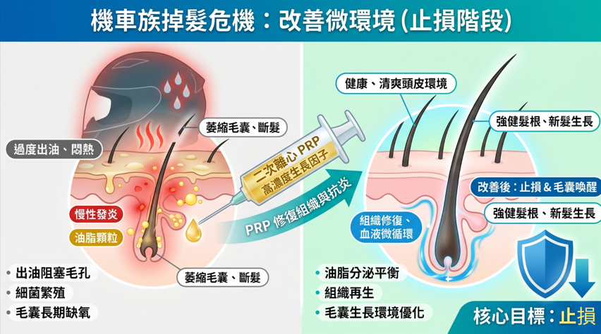機車族必看！安全帽悶住毛囊會掉髮？醫師教你 4 招拯救頭皮危機