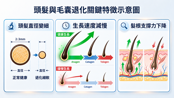 頭髮變細變軟!毛囊退化警訊｜二次離心 PRP 複合式生髮技術，擺脫禿髮困擾